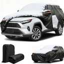 Car Cover for Toyota RAV4 2012-2026 & for Honda CR‑V 2012-2026 | with Driver Side Zipper, SUV Full Car Cover Waterproof All Weather Outdoor for Snow Rain Sun UV Dust Protector