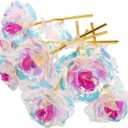 15 Pcs 24K Galaxy Rose Colorful Artificial Flowers Rainbow Rose Flower Forever Rose Best Gifts for Mother's Day Thanksgiving Valentine's Day Girl's Birthday Party, Gradient Color