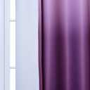 Yakamok Light Blocking Gradient Color Curtains Purple Ombre Blackout Curtains Room Darkening Thermal Insulated Grommet Window Drapes for Living Room/Bedroom (Purple, 2 Panels, 52x84 Inch)