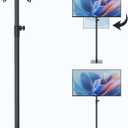 TV Stand with Mount 360 Degree Swivel TV Floor Stand Height Adjustable and Tilt Function Universal Floor TV Stand for 12 to 43 inches Flat Screen or Curved TVs Monitors Display Trolley Stand