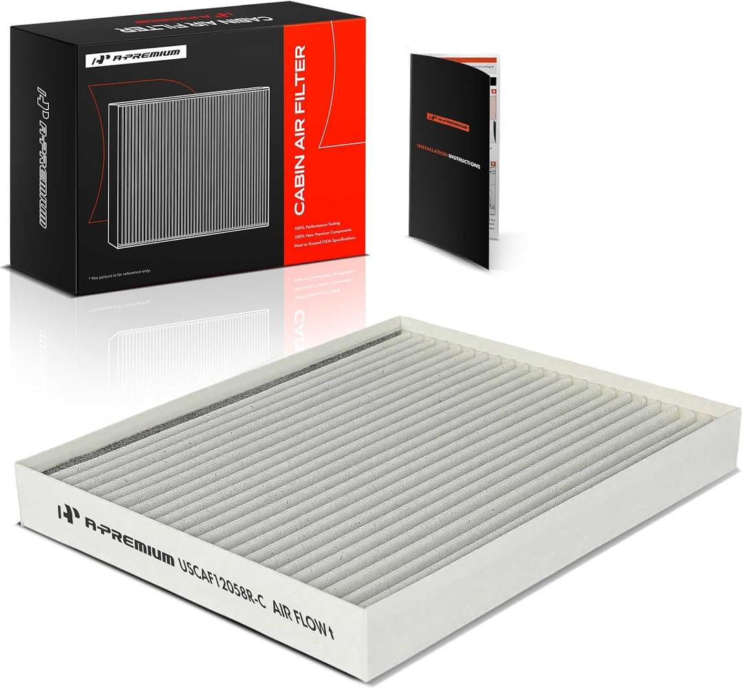 A-Premium Cabin Air Filter with Activated Carbon Compatible with Hyundai Elantra 2017-2020, Accent 2018-2022, Elantra GT 2018-2020 & Kia Forte 2019-2023, Forte5, Rio 2018-2023 - Replace# 97133-F2000