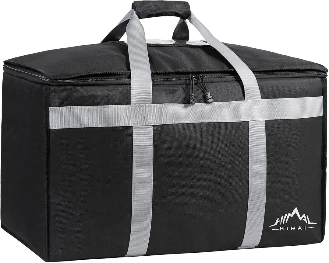 Himal Outdoors Insulated Food Delivery Bag XXXL-23Wx15Hx14D inches Premium Insulated Grocery Bag for HOT/COLD Food Delivery, Fit for Uber Eats, Doordash, Commercial Catering Transportation (Black)