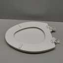 Bemis Ashland Modern Wood Toilet Seat with Decorative Edge, Slow Close, Secure Hinges, Made in USA, Elongated, White