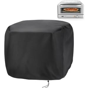 Pizza Oven Cover compatible with Cuisinart CPZ-120 Indoor Pizza Oven,Waterproof Pizza Oven Indoor Outdoor Covers - 19"L x 17.5"W x 11"H,Black