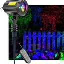 LEDMall Christmas Laser Projector Lights Outdoor, Motion Firefly Red, Green, and Blue with Remote Control and Security Lock