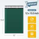 Famagic 200pcs Poly Mailers 12x15.5 Inch Shipping Bags Ultramarine Green Shipping Envelopes Self Seal Mailers Bags Waterproof and Tear-Proof Packaging Bags