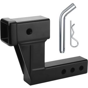 Trailer Hitch Riser with 6" Drop/Rise Adjustment by puxyblue- Trailer Hitch Adapter with 5/8" Hitch Pin Compatible for Most 2" Hitch Receivers and Most Vehicles of Different Types