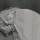 IVAPUPU Pinch Pleated Linen Blend Blackout Curtains for Bedroom - Ivory Full Black Out Curtains 84 Inch 2 Panels Set for Living Room Darkening Thermal Window Curtain Drapes with 16pc Hooks