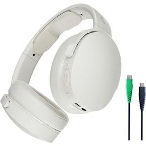 Skullcandy Hesh Evo Wireless Headphones with Charging Cable, 36 Hr Battery, Microphone, Works with iPhone Android and Bluetooth Devices - Bone