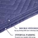 4 Pack Moving Blankets Heavy Duty 80"x72" Quilted Packing Blankets for Moving Furniture Padded Shipping Furniture Mover Blue