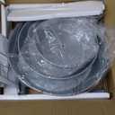 GetSet2Save Vintage Galvanized 3 Tier Serving Tray Rustic Country Farmhouse Kitchen, One Size, Silver
