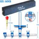 Cabinet Hardware Jig, King&Charles Cabinet Handle Jig with Automatic Center Punch, Avoid Jitter Caused by Direct Drilling. Use for Handles and Pulls on Drawers/Doors, Perfect Set.