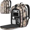 DJI Mini 3 Case, Mini 4 Pro Case, Large Capacity Drone Backpack for DJI RC/2/N3/N2/N1 Controller, Waterproof Travel RC 2 Bag Fits 15.6 Inch Laptop and Fly More Combo Drone Accessories (Desert Camo)