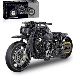 HIGH GODO Technic Motorcycle Building Set, 1:8 Scale MOC Motorcycle Model Kit for Adults, Collectible Cool Toys Gifts for Teens 14+ (538 PCS)