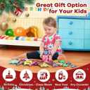 ROMDS Magnetic Tiles, Magnetic Building Blocks for Kids Ages 3+ and STEM Magnet Toys, Clear Magnet 3D Blocks Construction Playboards for Boys & Girls, Sensory Play for Preschool Learning(36 pcs)