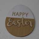 Holiday Home Easter Egg-Shaped Happy Easter Wall Decor, 14 in