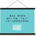 Luckies Magnetic Poster Hanger - Poster Hangers - A1 Frame Hangers - World Map Frame - Scratch Maps Hanging Frames - Wall Art Display - Wooden Frames - Maps Hanger - Picture Hanging - Map Holder