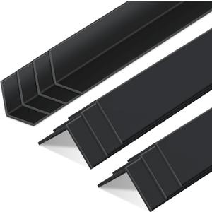 Sasylvia 10 Pcs Wall Corner Protector Guards, Vinyl 1 x 48 Inch, Black Corner Trim Molding, Avoid Scratching Scuffs, Ease Install and Cleaning for Door Countertop Furniture Cabinet Protection