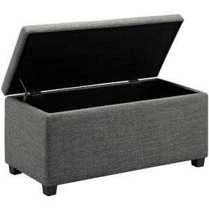 Amazon Basics Upholstered Storage Rectangular Ottoman and Entryway Bench, Polyester, Charcoal Gray, 90.17 cm (W) × 41.91 cm (D) × 43.18 cm (H)