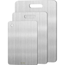 3pcs Stainless Steel Cutting Board Cutting Boards for Kitchen, Upgrade Double Sided Board, Thick Cutting Board for Home Kitchen Cooking