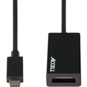 Accell USB-C to HDMI Adapter - USB 3.1 Type-C to HDMI 2.0 Active Adapter - 4K UHD @60Hz - Thunderbolt 3 compatible supporting DisplayPort Alt Mode