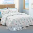 Bedsure Christmas Quilt Bedding - Red King Size Reversible Quilt with Snow and Reindeer Pattern, Lightweight Microfiber Bedspread, Soft Coverlet as Festive Decoration (106"x96")