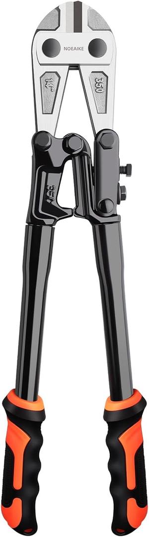 14 Inch Bolt Cutter Heavy Duty Forged T8 Steel Blade Wire Cutters for Chain/Metal/Screw/Rivet/Fence with Rubber Grip Handle