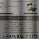 RUVANTI 100% Organic Cotton Sheets - Full Size bed sheet - 6 Piece Percale Weave Bedding, Crisp, Cooling & Breathable, Soft & Durable, 16" Deep Pocket, Hotel Quality Sábanas - Mineral Gray