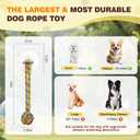 Interactive Dog Toys to Keep Them Busy, Tug of War, Dog Enrichment Toys for Aggressive Chewers, Puppy Teething Toys,Durable Rope & Chew Ball, Indoor Toys Small DogsRainbow (Classic)