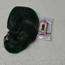 Dark Green Wavy Bob Wig with Curtain Bangs Synthetic Short Green Curly Bob Wigs with Bangs for Women Curly Wavy Natural Hair Shoulder Length for Women