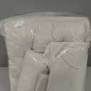 HOMBYS Glider Rocker Replacement Cushions 5 PCS with Storage Side Pocket, Velvet Fabric, Foam & Microfiber Filling, Non-Slip & Washable,Thickened & Supportive for Glider Rocking Chair (22"W*21.2"L, Cream White)