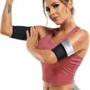 KUMAYES Sauna Arm Trimmers Sweat Bands Arm Slimmer Shaper Compression Sleeves Wraps Trainer for Women Workout 2 Pack, Size: Large