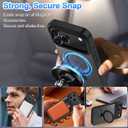 for iPhone 17 Pro Case 2025,with Magnetic Invisible Stand [Compatible with MagSafe] Shockproof Slim Translucent Anti-Slip Military Drop Protection Cover,Black