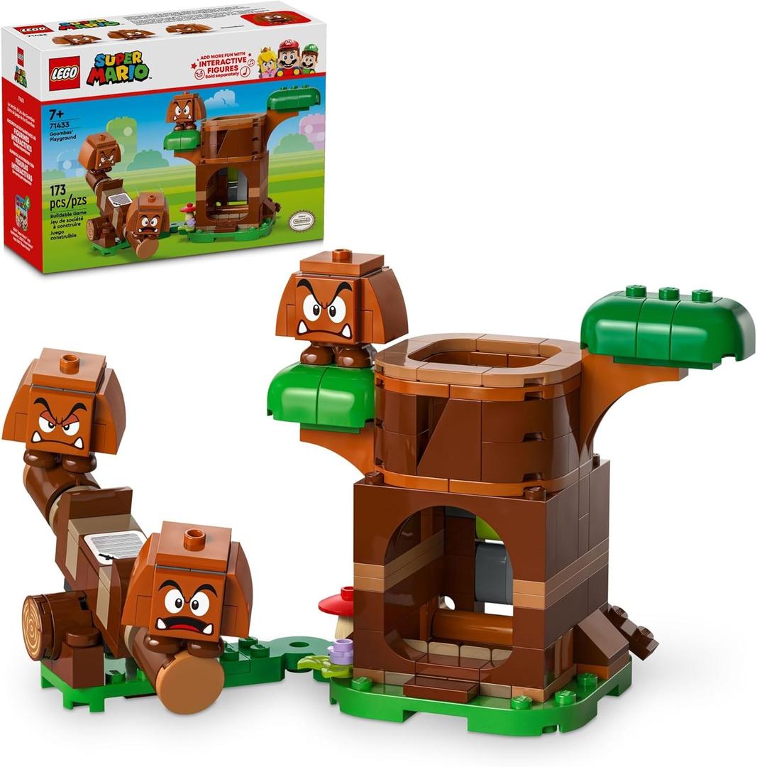 LEGO Super Mario Goombas Playground, Nintendo Super Mario Collectibles for Kids, Buildable Seesaw, Super Mario Toy Playset, 3 Figures, Gift for Boys, Girls and Any Fan Ages 7 and Up, 71433