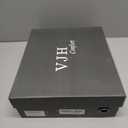 VJH confort Women's Ankle Boots,Round Toe Low Heel Comfort Elastic Booties with Side Zipper Buckle Strap (12, Brown)