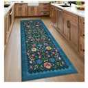 GarveeHome Floral Rug 2x6 Runners for Hallways, Boho Kitchen Runner Rugs Non Slip Bath Runners, Vintage Washable Runner Rug for Bedroom, Soft Long Rugs for Entryway Bathroom Laundry Dorm, Blue