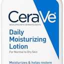 CeraVe Daily Moisturizing Lotion for Dry Skin, Body Lotion & Face Moisturizer with Hyaluronic Acid and Ceramides, Daily Moisturizer, Fragrance Free, Oil-Free, 12 Ounce