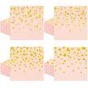 Kochorie 120 Pieces Pink Napkins 2-Ply Disposable Paper Cocktail Napkins Party Beverage Dinner Napkin for Wedding Birthday Party Supplies, Folded 5 x 5 Inch, Pink and Gold