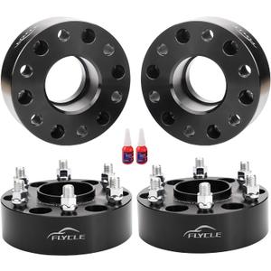 FLYCLE 6x5.5 Hubcentric Wheel Spacers for Silverado Sierra 1500, 2 inch 6 Lug 6x139.7mm Wheel Spacer for Tahoe Suburban Avalanche Yukon Escalade with 14x1.5 Studs & 78.1mm Hub Bore