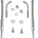 Ice Scratchers Kit Replacement for Track Height 2-1/2 All Snowmobile Equipped with Reverse and Non-Reverse Gears(2 Pieces)