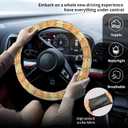 Car Steering Wheel Cover, Anti-Slip Breathable Elastic Neoprene 15 Inch Car Steering Wheel Protector for Women and Men,for Cars, SUVs Cute Yellow Cats