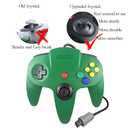 Tevodo N64 Controller, Upgraded Joystick Classic Wired Controller Compatible with N64 Console(Yellow and Green)