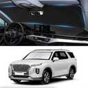 Sunshade for Hyundai Palisade 2020 2021 2022 2023 2024 2025 2026 Car Sun Shade Windshield Accessories Foldable Front Window Sun Visor 210T Reflective Fabric Protector Block Rays