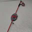 SougayConventional Reel and Fiberglass Fishing Rod Combo, Medium Heavy for Catfish Angling (Red-6FT-3000)