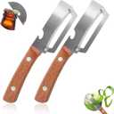 2 x 2Pcs Multi-Functional Vegetable Peeler for Kitchen, Features Solid Wood Handles, Fruit and Vegetable Peeler