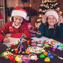 194 Pcs Christmas School Stationery Set Xmas Classrooms Exchange Stationery Party Favors Class Reward Prizes Notebooks Pencils Sharpener Erasers Stickers Stamps for Party Supplies (Snowball)