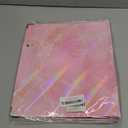 3 Ring Binder 1 inch with Clipboard - Pink & Gold Marble Design, Includes Dividers, File Bag & Spine Label - Stylish and Durable for Everyday Use, Holographic Waterproof Film