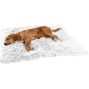 Best Friends by Sheri Calming Shag Dog Blanket  Ultra Soft Faux Fur Pet Throw, Anxiety-Relief, Lightweight Warm Bed Cover for Dogs and Cats, Machine Washable, Frost Gray, 30" x 40"