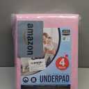 Utopia Bedding Washable Underpads 34" x 52" (Pack of 4), Waterproof Reusable Heavy Absorbency Incontinence Bed Pads for Adults, Kids, Elderly and Pets, Bedwetting Pads for Sofa and Couch (Pink)