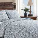 Tommy Bahama - King Quilt Set, Soft & Reversible Woven Bedding with Matching Pillowcases, Medium Weight for Year Round Comfort, 3 Piece Bed Set (Cape Verde Smoke)